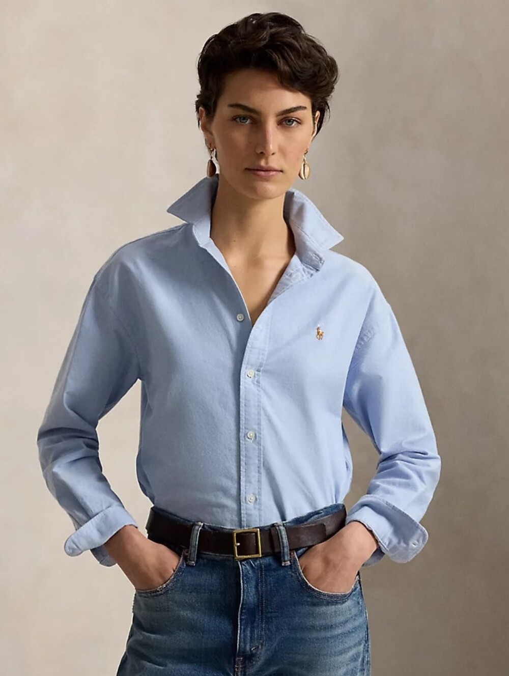 NWT Polo Ralph Lauren S Relaxed Fit Blue Oxford Shirt Quiet Luxury Old Money